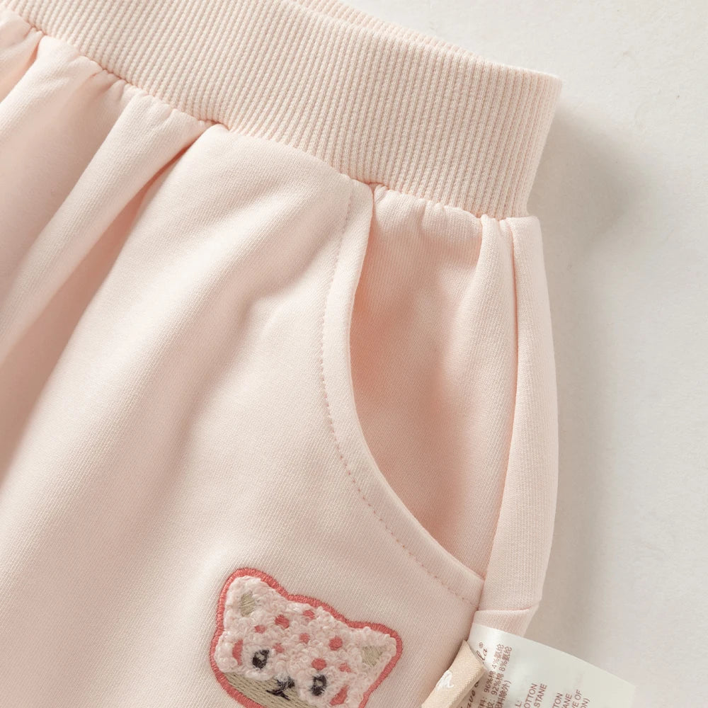 Dave & Bella Kids' Cotton Knit Harem Pants – Soft Unisex Trousers with Pockets