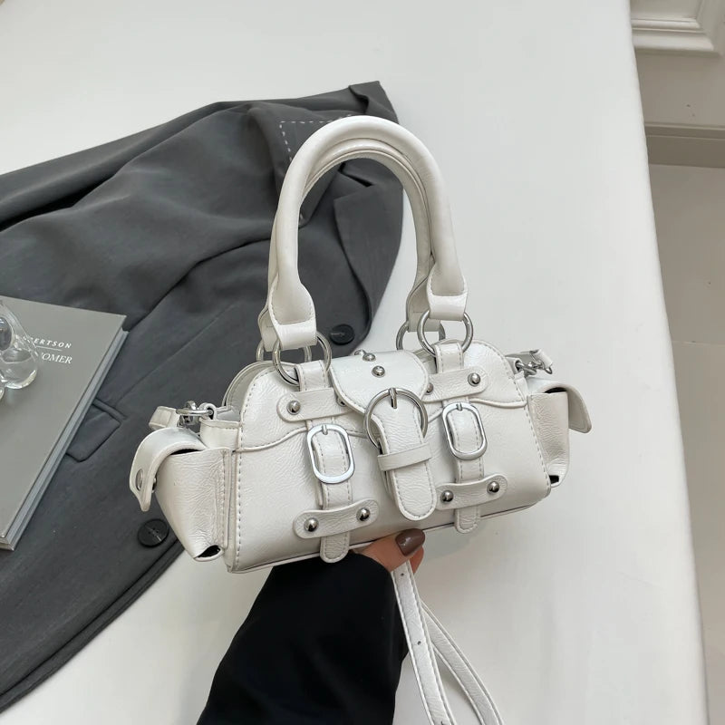 Women’s PU Leather Small Shoulder Bag - 2025 Trendy Crossbody WHITE 20cmx11cmx7.5cm S063a87c430dd4e71ae50d37b42adf37bO STYLEINGER