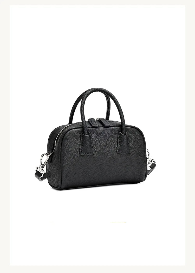 Women's Genuine Cowhide Leather Satchel – Pillow Crossbody Shoulder Bag