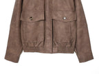 Women's  Faux Fur Collared Zip-Up Jacket with Pockets