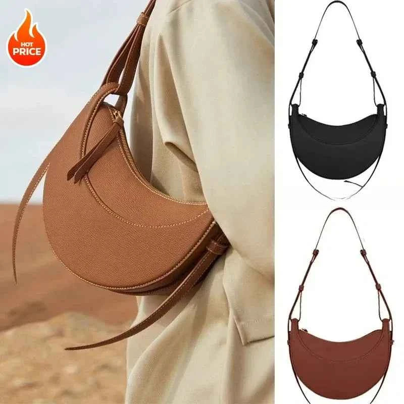 Textured Crescent Women Bag, Underarm Handbag, Single Shoulder Crossbody Bag S0755853afa3e476a9469bef0508106bd1 STYLEINGER