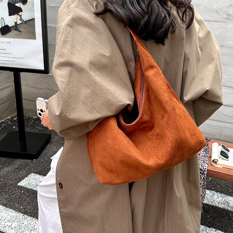 Women's Large Soft Faux Leather Hobo Shoulder Bag