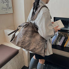 Women's Rivet PU Leather Large Capacity Shoulder Bag – Punk Style Tote Handbag