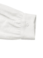 Women's Shirt Ruffle French Retro Round Collar Long-Sleeved Top Buttoned US & EU Style