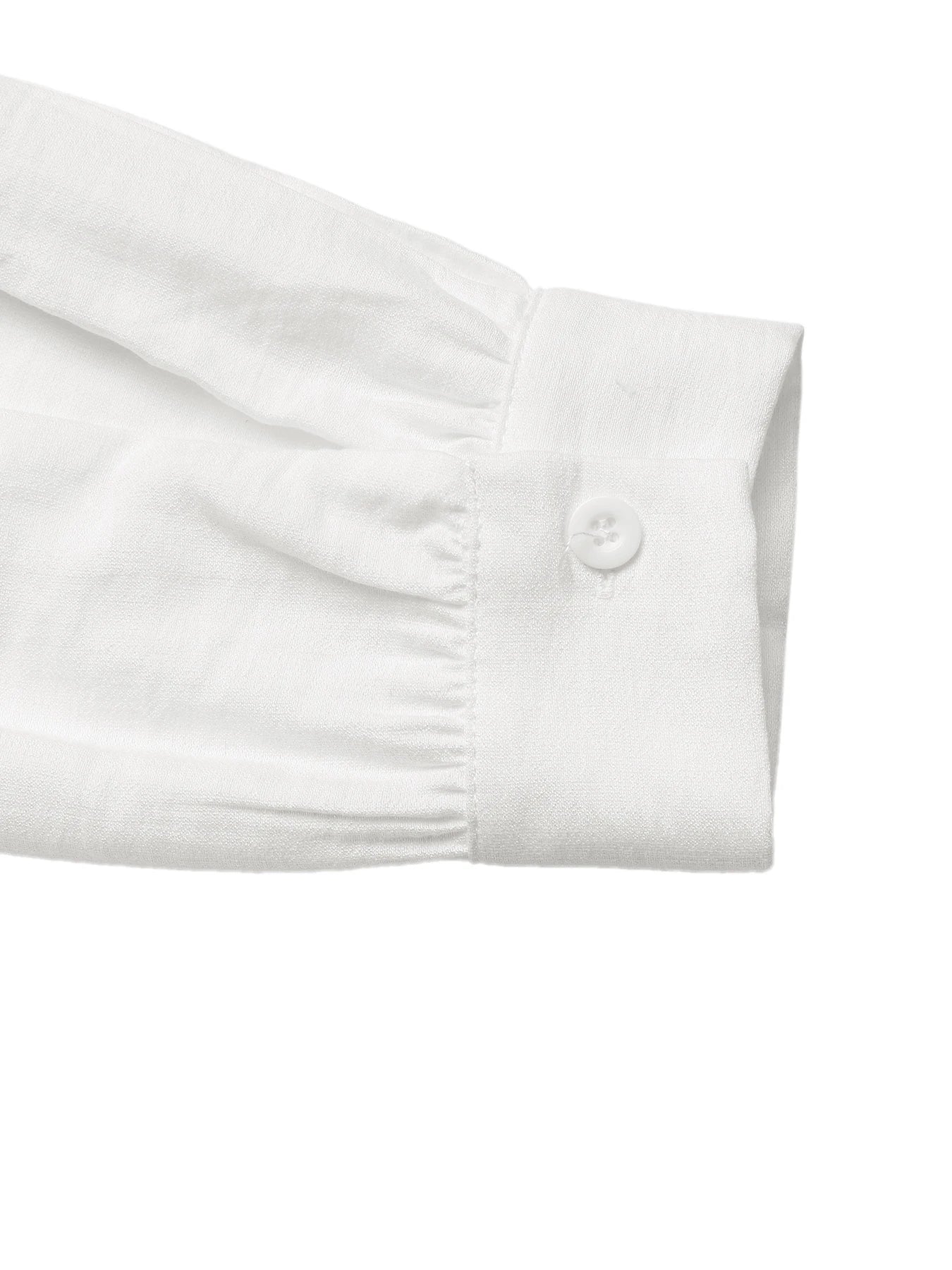 Women's Shirt Ruffle French Retro Round Collar Long-Sleeved Top Buttoned US & EU Style