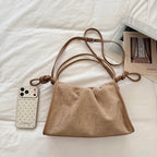 Women's Soft PU Tote Shoulder Bag with Hasp Closure