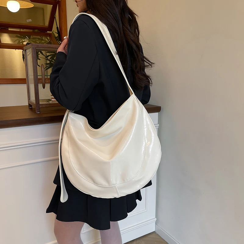 Big Shoulder Hobo Bag for Women - Korean Fashion 2025