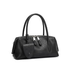 Women's Genuine Leather Bowling Shoulder Bag – Vintage Cowhide Crossbody