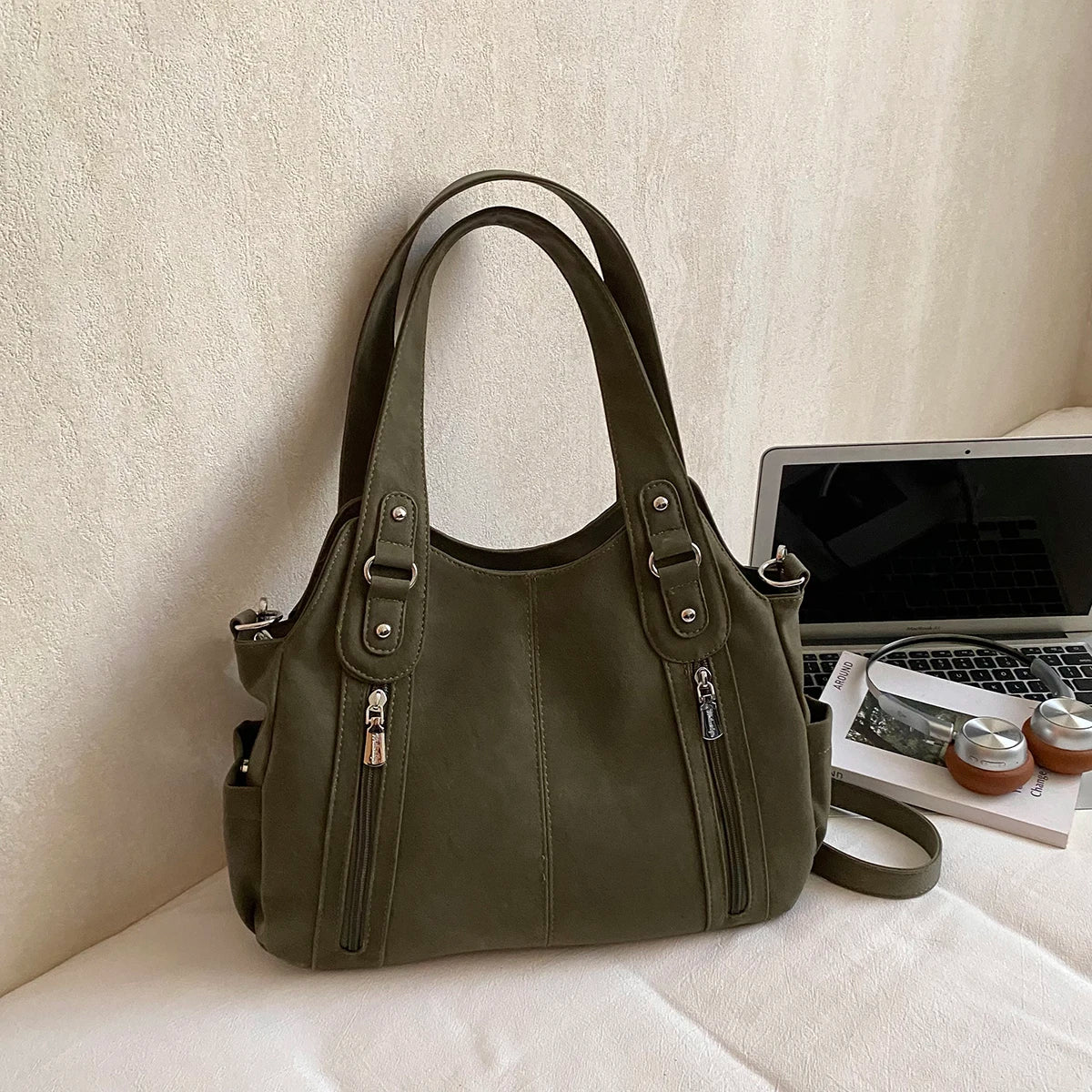 Women's Soft Faux Leather Hobo Shoulder Bag