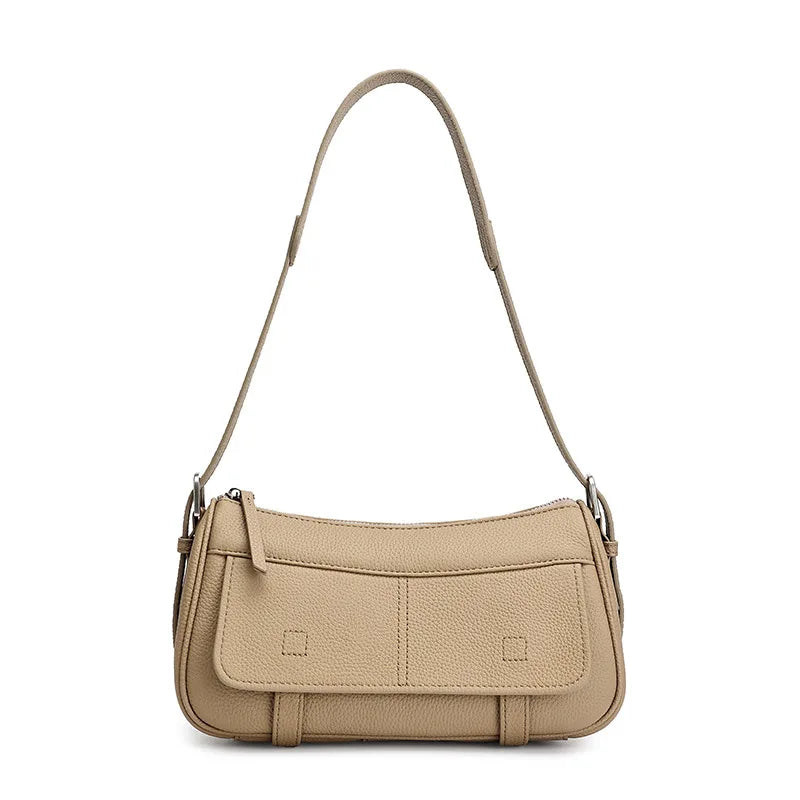 Women's Vintage Genuine Leather Crossbody Bag – Soft Cowhide Bowling Shoulder Bag