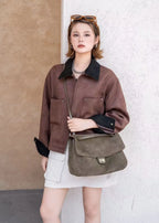 Women's Genuine Leather Large Capacity Tote Bag – Vintage Cowhide Shoulder & Crossbody