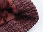 Women's Jacket Pebble Faux Leather Full-Sleeve Moto-Style Zipper Casual Coat