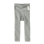 Dave & Bella Girls' Grey Tights – Cute Autumn Pantyhose for Kids Ages 3–12
