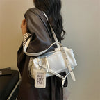 Women's PU Leather Underarm Shoulder Bag – Zipper, Adjustable Strap