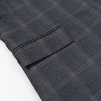 Women's Plaid Stand-Collar Single-Button Blazer Fashion High Street Outwear