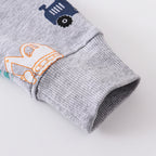 Boys' Sweatshirt Cotton Cartoon Vehicle Print Pullover Full-Sleeve Autumn Kids Top
