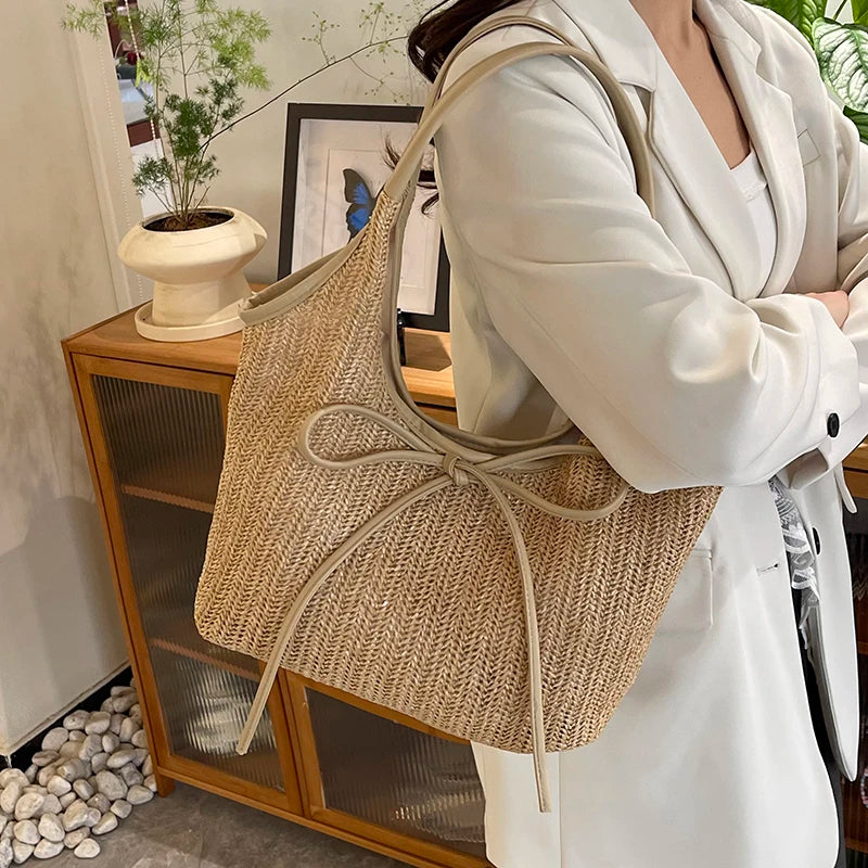 Big Straw Weave Tote Bag for Women - Summer 2025 S14dbebdc915447bcbdd3e22b6c15f04ae STYLEINGER