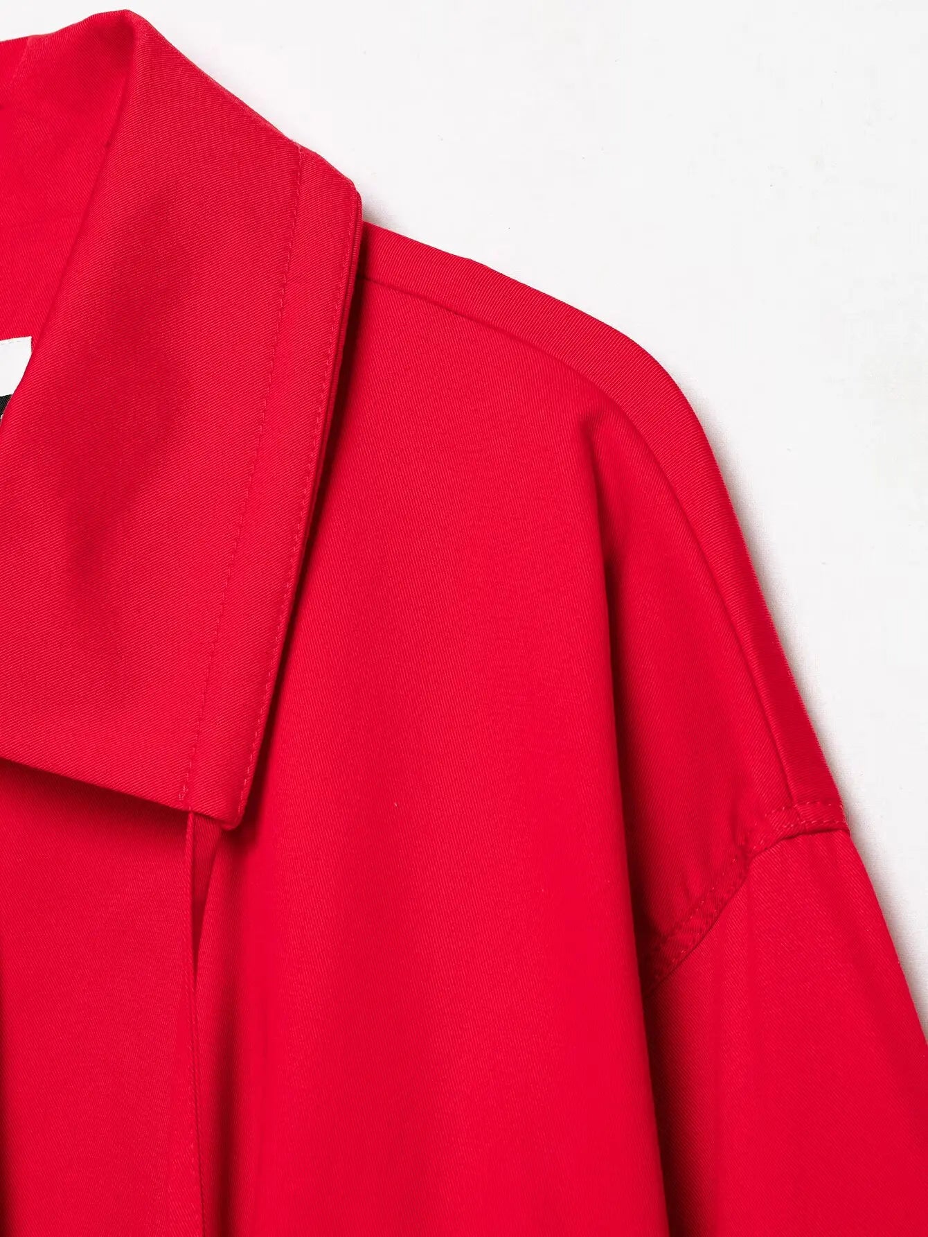 Women Trendy Red Turtleneck Jacket High Street 2026 Spring Fashion Elegant Belt Short Coat Female Chic Outwear