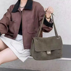 Women's Genuine Leather Large Capacity Tote Bag – Vintage Cowhide Shoulder & Crossbody