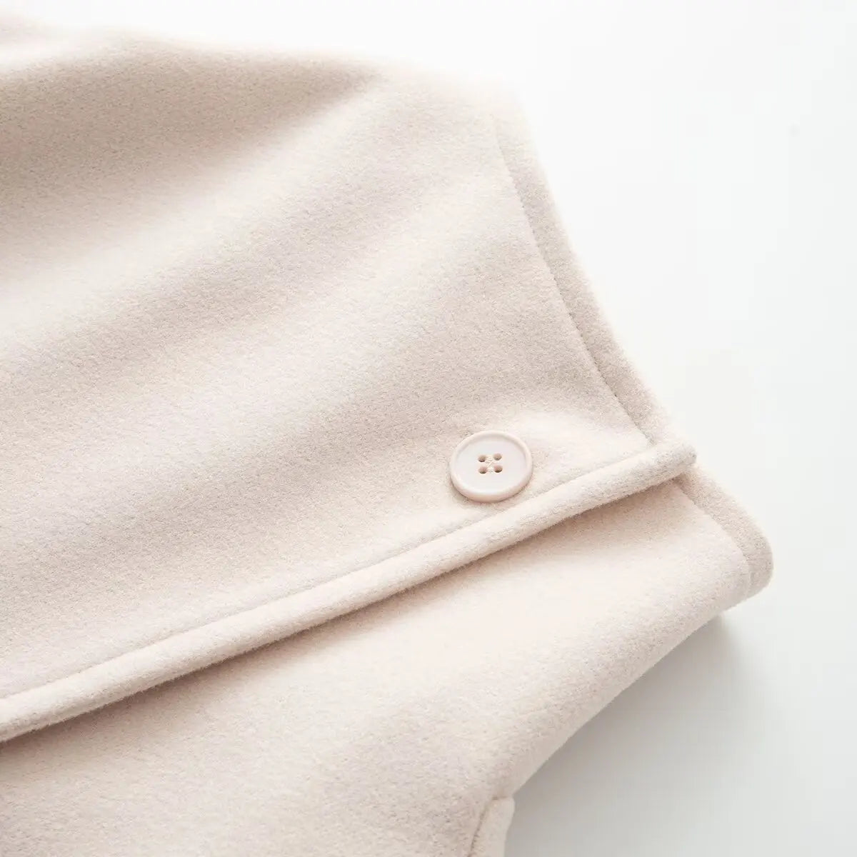 Women's High-Neck Double-Breasted Jacket with Pockets