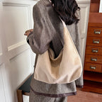 Women's Large Soft Faux Leather Hobo Shoulder Bag