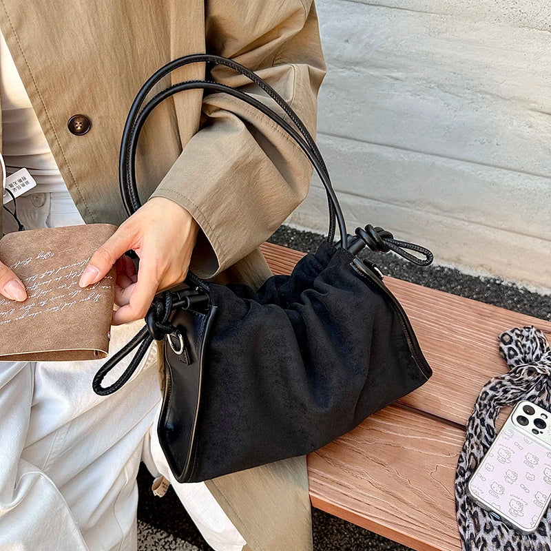 Women's Soft PU Tote Shoulder Bag with Hasp Closure