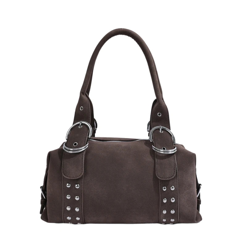 Women's Faux Leather Boston Shoulder Bag