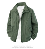Men's Slim-Fit Zip-Up Baseball Collar Jacket