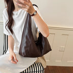 Women's Soft PU Leather Hobo Tote Bag – Hasp Closure, Water-Resistant, 37×25×11 cm