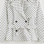 Women’s Polka Dot Double-Breasted Trench Coat