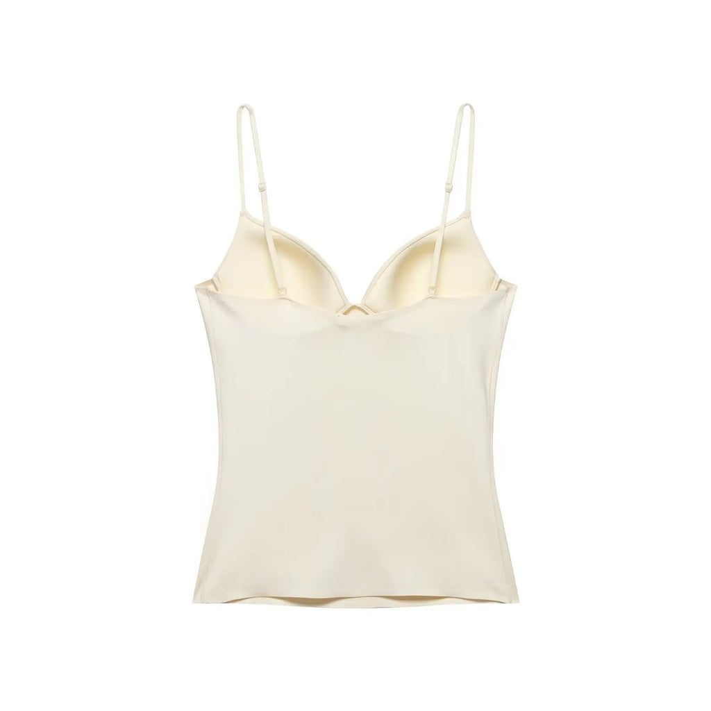 Women's Top Solid Backless Corset V-Neck Thin-Strap Cami Tank Top