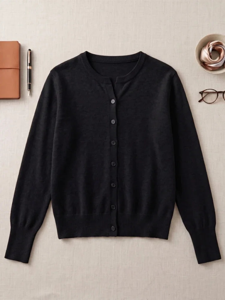 Fashion Women's Cardigan Soft Knit Loose Short  Autumn Winter Casual Sweater