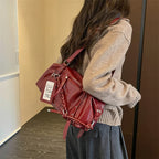 Women's PU Leather Underarm Shoulder Bag – Zipper, Adjustable Strap