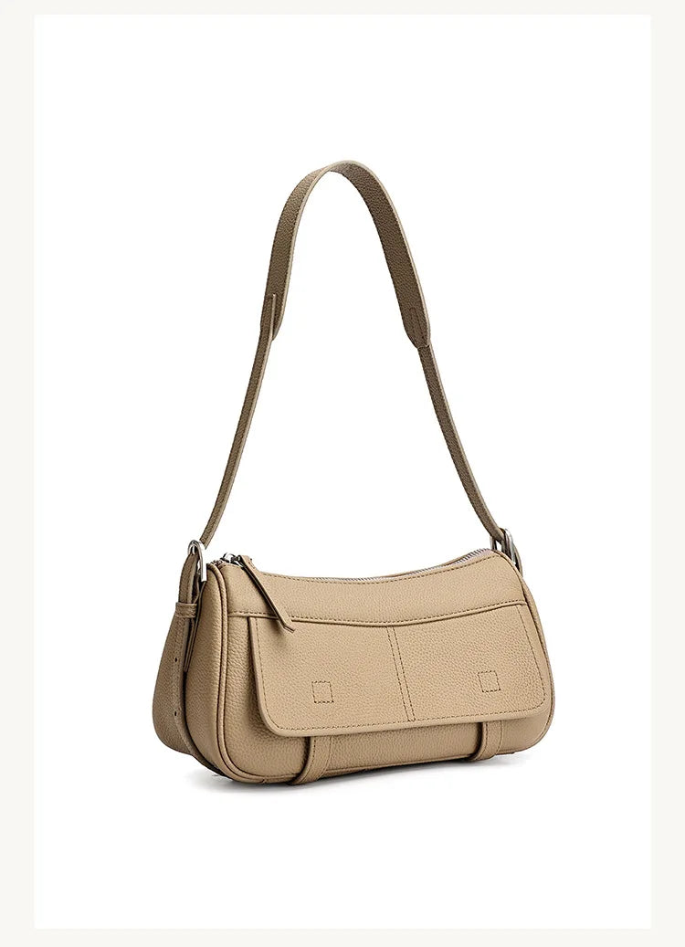 Women's Vintage Genuine Leather Crossbody Bag – Soft Cowhide Bowling Shoulder Bag