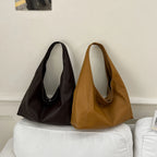 Women's Soft PU Leather Hobo Tote Bag – Hasp Closure, Water-Resistant, 37×25×11 cm