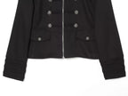 Casaco Feminino Estilo Militar com Fecho e Detalhes de Botões