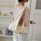 Women's Soft PU Leather Hobo Tote Bag – Hasp Closure, Water-Resistant, 37×25×11 cm