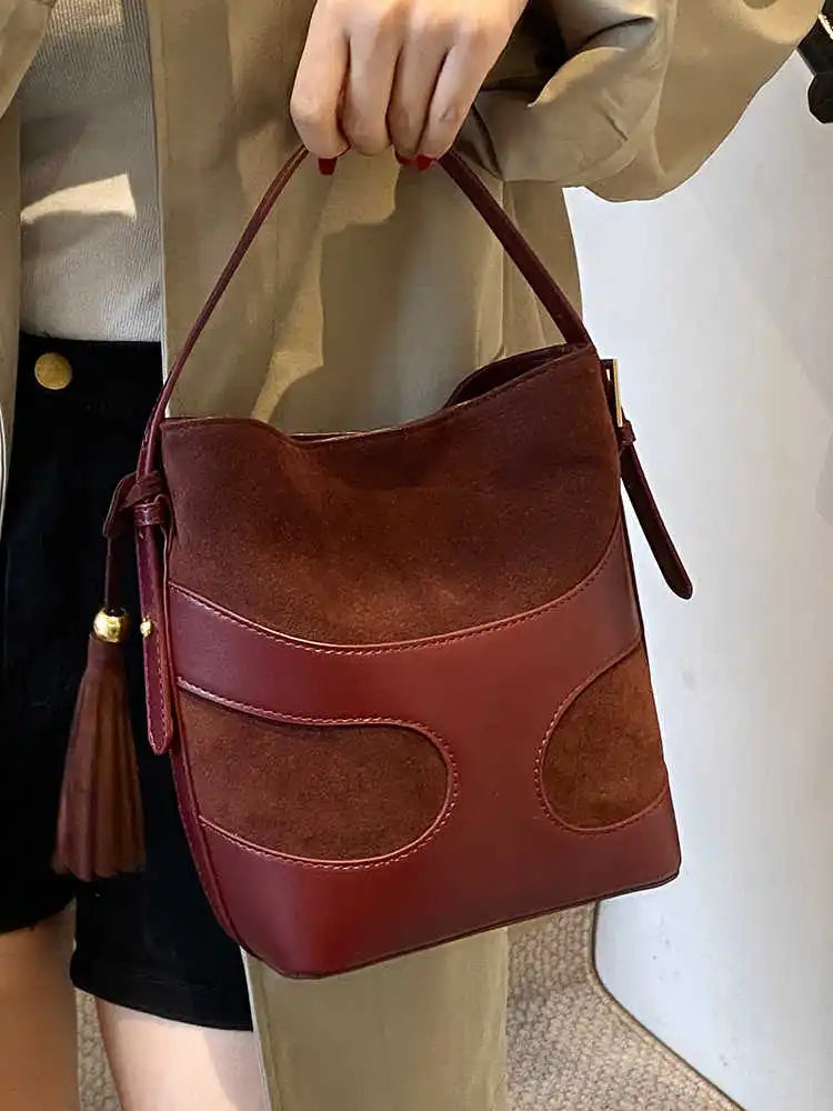 Women Bucket Bags New Casual Small Shoulder Bag Fashion Snap Crossbody Bags