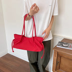 Women's Large Capacity Tote Bag – Hasp Closure, Shoulder Strap, 38×18×10 cm