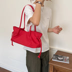 Women's Large Capacity Tote Bag – Hasp Closure, Shoulder Strap, 38×18×10 cm