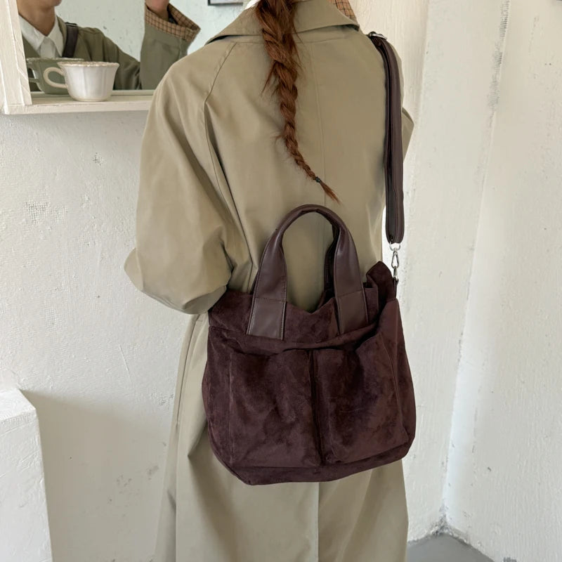 Women's PU Tote Shoulder Bag with Zip Closure