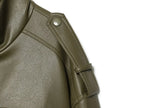 Women's High-Neck Zip-Up Moto Jacket with Pockets