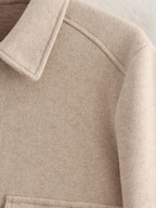 Women's Zipper Jacket Coat Winter Long Sleeve Pocket Outerwear Coat Short Street Elegant