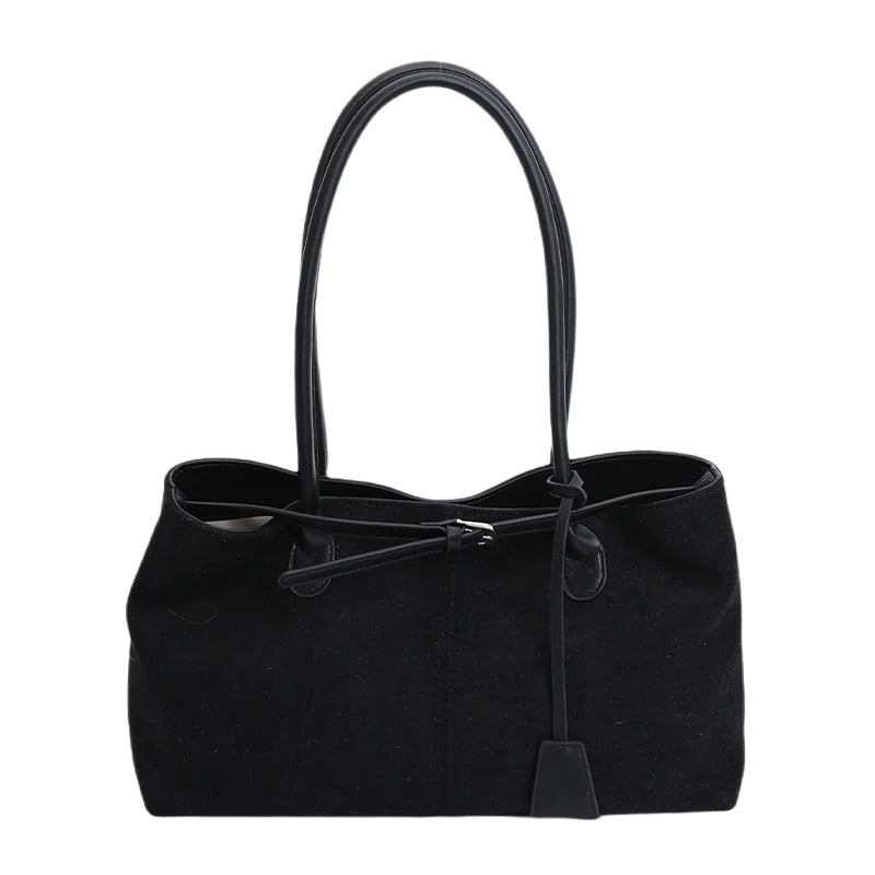 Women's Retro PU Leather Underarm Tote Bag – Casual Shoulder Handbag