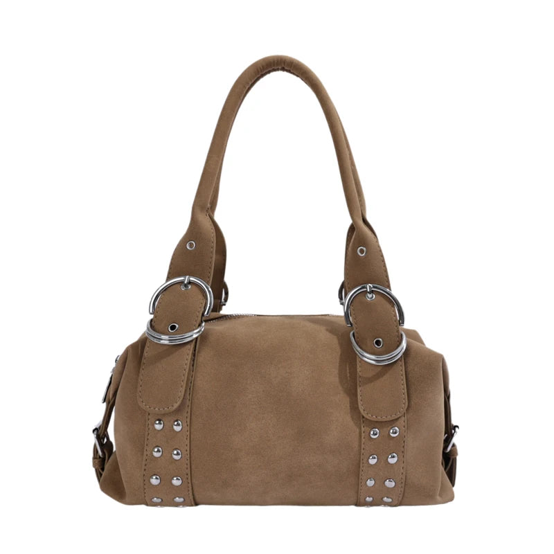 Women's Faux Leather Boston Shoulder Bag