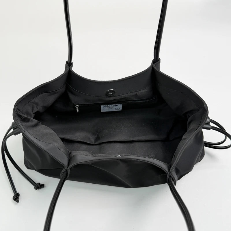 Women's Large Capacity Tote Bag – Hasp Closure, Shoulder Strap, 38×18×10 cm