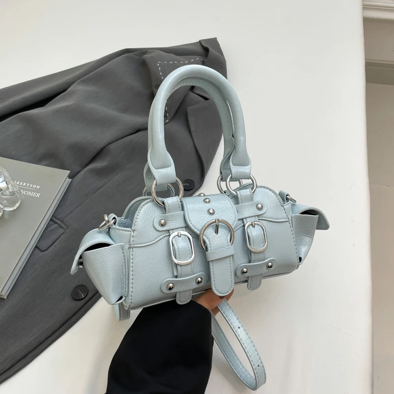 Women’s PU Leather Small Shoulder Bag - 2025 Trendy Crossbody Blue 20cmx11cmx7.5cm S27c076dc9548426799a8341cf04b5b34w STYLEINGER