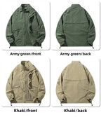 Men's Slim-Fit Zip-Up Baseball Collar Jacket