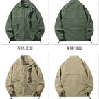 Men's Slim-Fit Zip-Up Baseball Collar Jacket