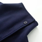 Women's High-Neck Double-Breasted Jacket with Pockets